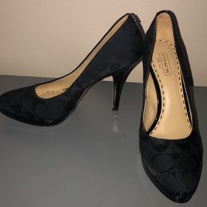 Like New Black Coach Heels. Size 6.5